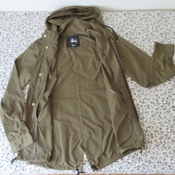 STUSSY milspec OLIVE FISHTAIL JACKET M - Picture 2 of 7
